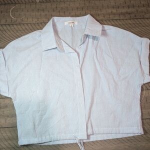 Sugarlips Light Blue and White Striped Shirt